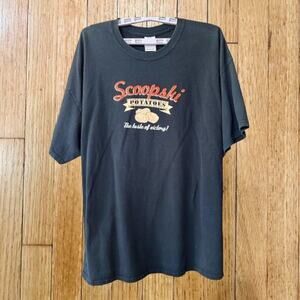 90s Scoopski Potatoes T Shirt The Original Men's Black Tee size 2XL The Jokers